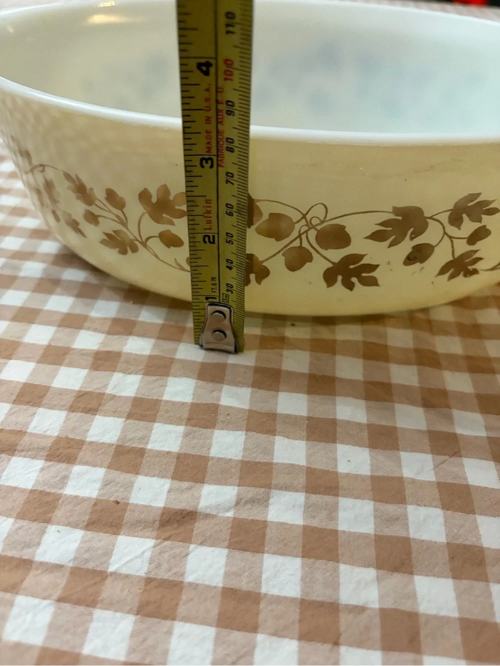 Vintage Pyrex 045 2-1/2 Qt Golden Acorn Oval Casserole Dish Made In USA